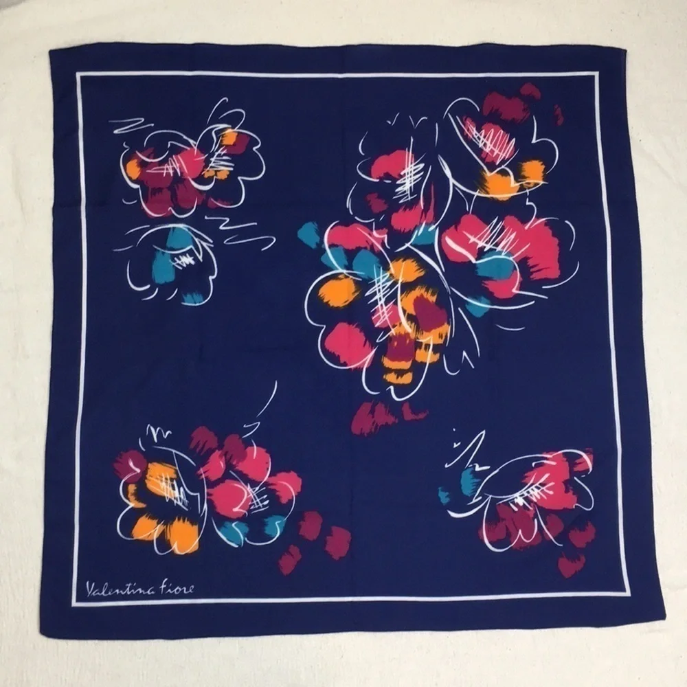 Vintage 26” square Valentina Fiore Scarf